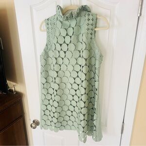Umgee Mint Textured Sleeveless high Collar Dress Size Medium NWOT
